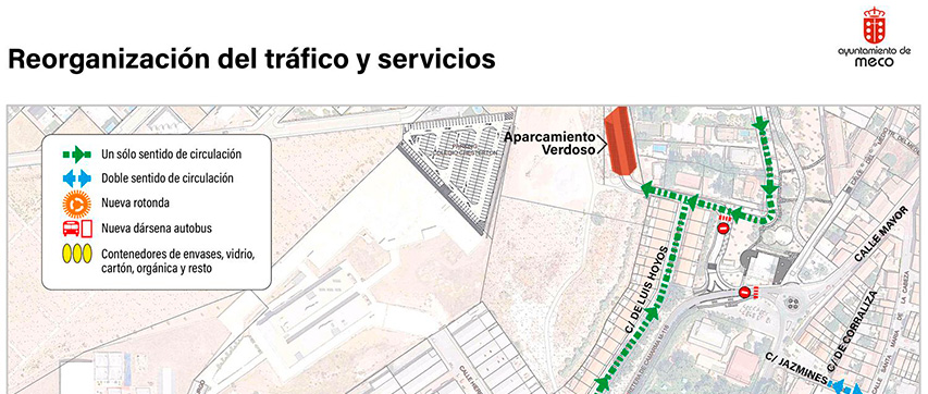 Entra en funcionamiento la nueva rotonda y dársena de autobús de la carretera de Camarma