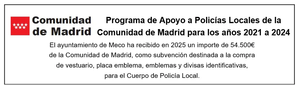 Noticia  Programa de Apoyo a Policías Locales de la Comunidad de Madrid